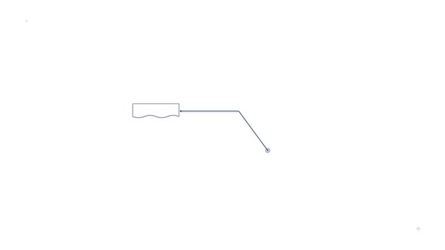 Minimalist callout box with a thin leader line and circular marker presented in a clean white digital motion video clip