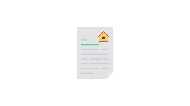 House Mortgage Details Icon Animation