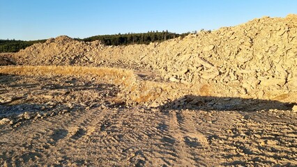Obraz premium earthwork for the foundation of a wind turbine