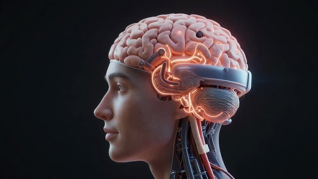 Detailed Visualization of Neural Pathways and Brain Structure