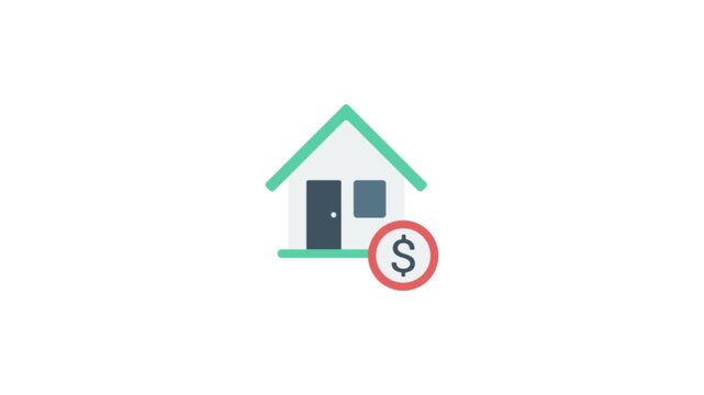 House on Mortgage Icon Animation