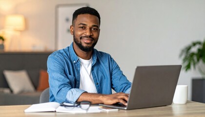 Fototapeta premium Person working on laptop with coffee and glasses on desk