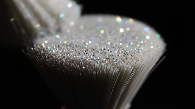 Neural fiber pathways glowing brain structure scientific visualization