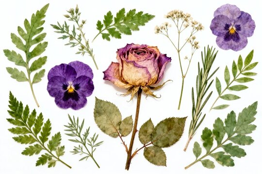 Dried Flowers and Leaves Arrangement