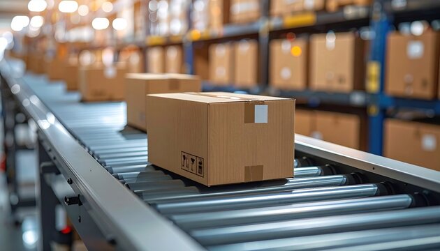 Online business fulfillment process featuring package scanning and order preparation