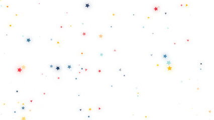 Obraz premium Colorful confetti dots on white background