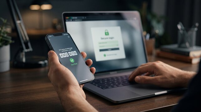 Two factor authentication 2FA secure login cybersecurity
