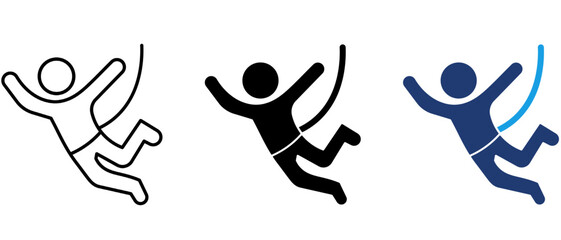 Bungee Jumping Extreme Sport icon collections. Containing Free Fall, Adventure, Cord Jump, Adrenaline and more icons. © Rayhan