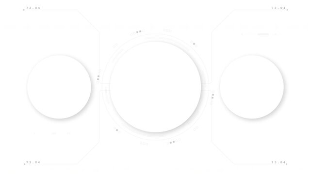 Abstract geometric white circle shapes simple minimal design