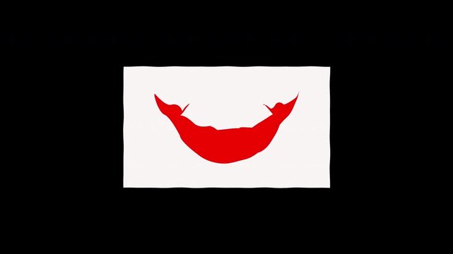 Waving Turkey Flag Animation Loop Motion Graphics Vector