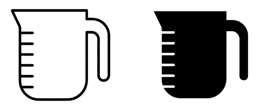 measuring cup icon for web interface