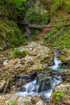 Wasserf&auml;lle und Kaskaden in der Dr. Vogelgesang Klamm bei Spital am Pyhrn, &Ouml;sterreich