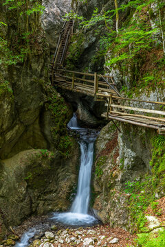 Wasserf&auml;lle und Kaskaden in der Dr. Vogelgesang Klamm bei Spital am Pyhrn, &Ouml;sterreich