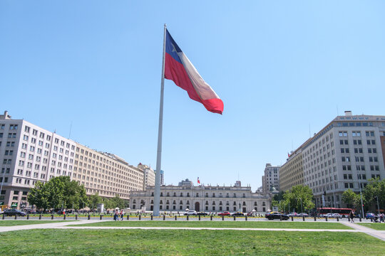 La Moneda Palace, Constitution Square, Santiago, Chile