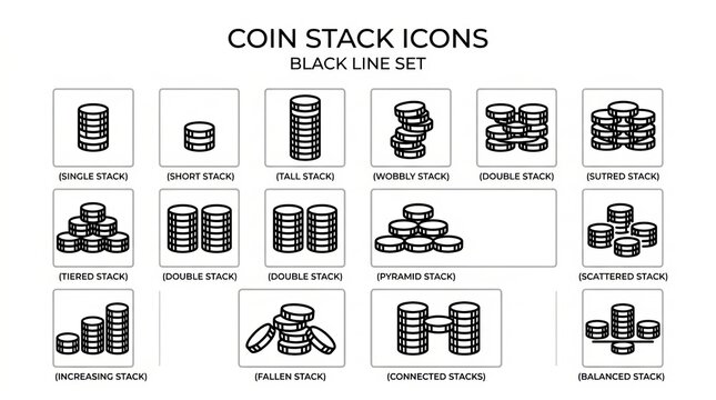 Collection of flat design cryptocurrency and blockchain coin icons set.