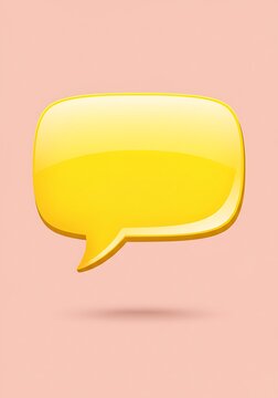 黄色い光沢のある吹き出し