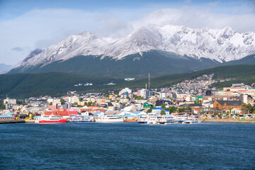 Aerial view of the port of Ushuaia, Argentina, South America © Chenxiaoyang