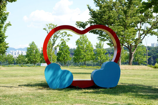 Guri Han River Park's Heart Photo Zone