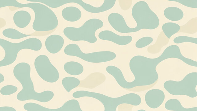 Abstract organic shapes in soft blue and beige colors forming a fluid pattern suitable for backgrounds and artistic designs
