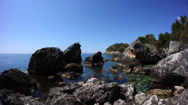Hiking in Albania, sunny spring