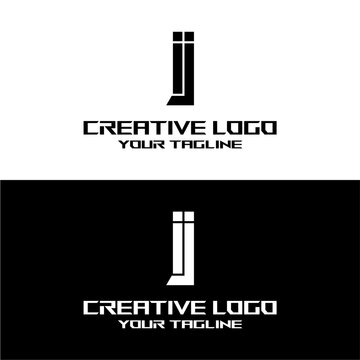 creative letter logo ij design vector