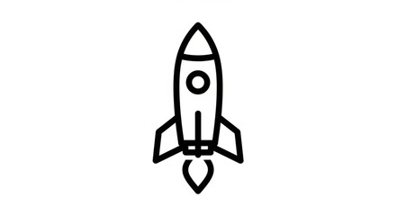Simple Rocket Launch Illustration © ss
