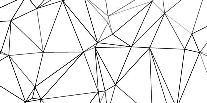 Random geometric line pattern on a transparent background. Random line low poly pattern. abstract seamless line vector. Random chaotic lines abstract geometric patterns of modern design.