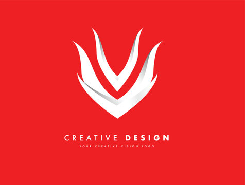 Modern Stylized V Lettermark Logo - Abstract Creative Design