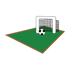 soccer ball on green grass © bulan