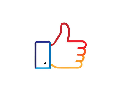 Thumbs up gesture showing like and social media approval