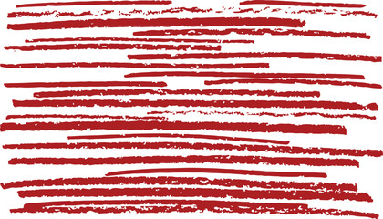 Obraz premium Red Highlighter Lines Texture On White
