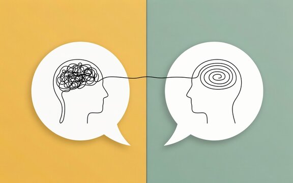 Conceptual illustration of communication and therapy