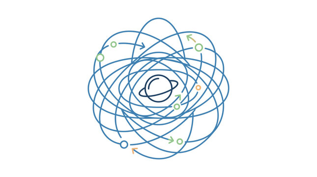 Atom Model Vector Illustration