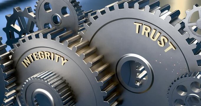 Integrity is a power gear of trust. It's the driving force in the Trust Engine. Integrity sets trust in motion. No AI, created by humans for humans.