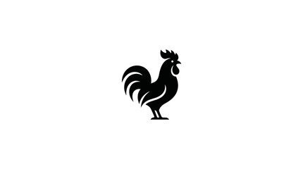 Minimalist Rooster Silhouette Vector © Zimba