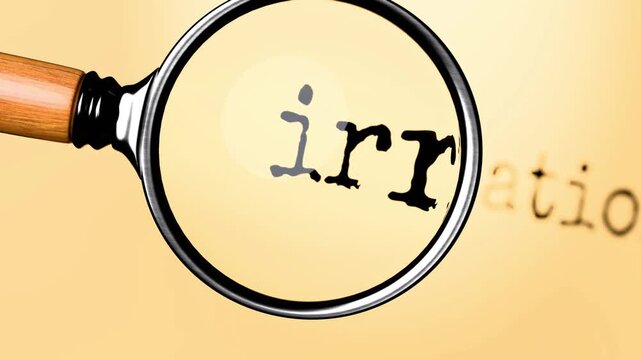 Irritation under close examination. Focusing on Irritation, analyzing it, taking a closer look. Concentrating on Irritation, reviewing it, searching for answers