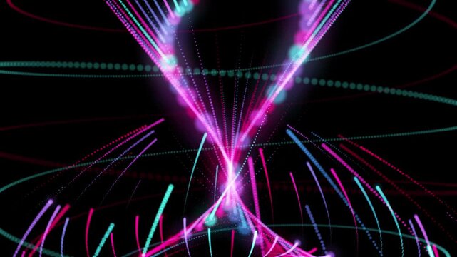 Animated animated lines moving in a spiral