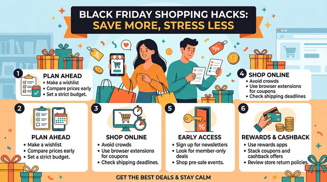 Illustrated Guide To Black Friday Shopping Tips And Money Saving Strategies