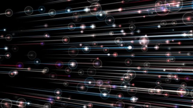 Abstract colorful animated comets