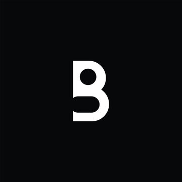 Modern Letter B Logo Geometric Minimal Abstract Lettermark Monogram Vector
