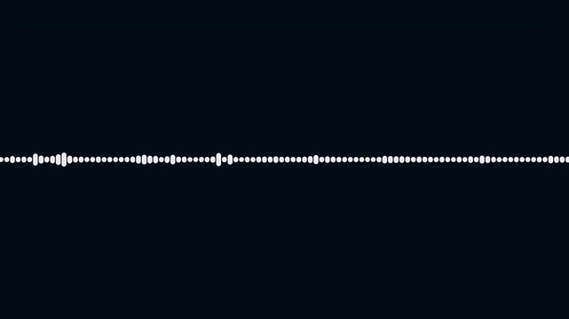 4k abstract music sound wave or audio wavefrom isolated on black background.Line digital minimalist voice and soundtrack.	