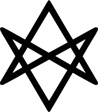 Geometric Hexagram Symbol on White Background