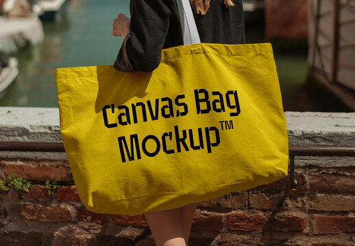 Huge Canvas Bag Mockup
