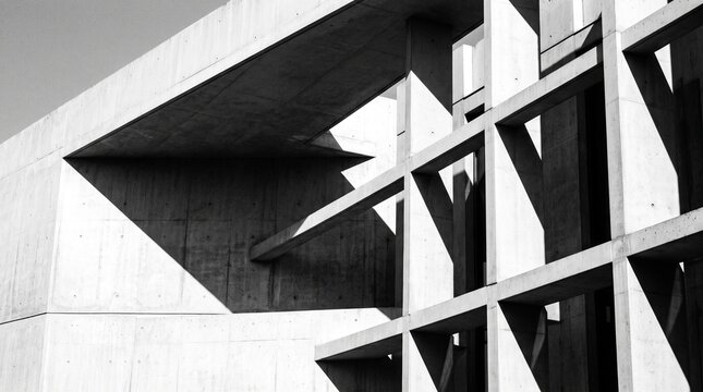 Architectural geometric shapes and shadows.