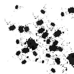Fototapeta premium Black Ink Splatter Grunge Overlay