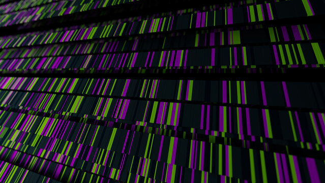 Big data visualization background. Abstract digital background with glowing neon lines forming a dynamic data flow pattern. Can be used as a texture or background for design projects, scenes, etc. 