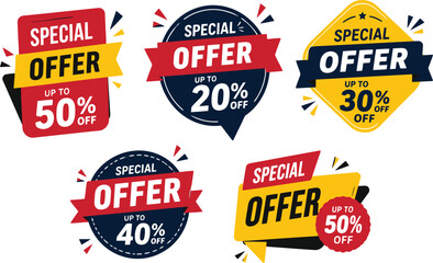 Obraz premium set of vector sale labels