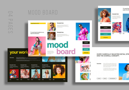 Creative Colorful Mood Board Template