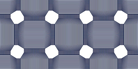 Plakat Metal mesh seamless pattern, steel interlaced net geometric vector continuous abstract background, steel lattice web endless wallpaper.