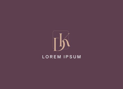 Unique dk letter typography brand logo design, dk golden logo, kd logo mark